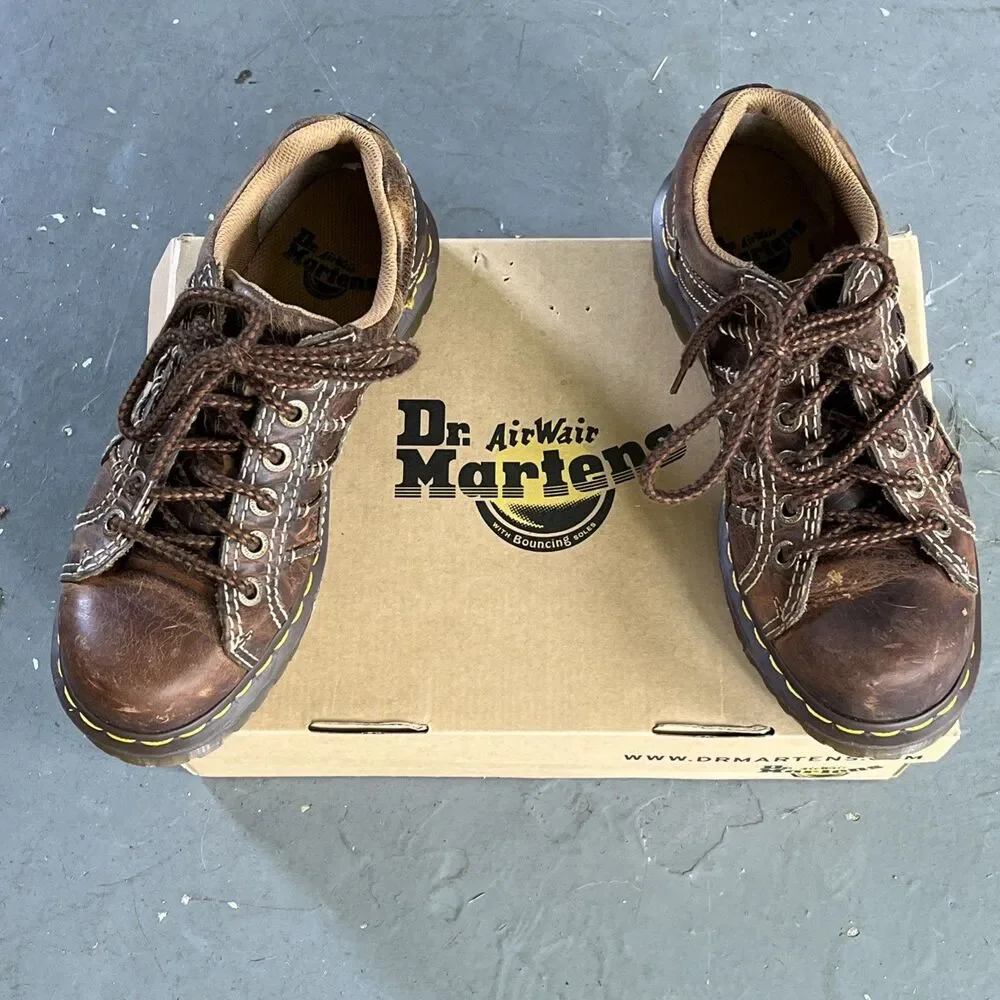 Dr. Martens Keith Chucky Distressed Leather Men's Shoes Brown UK 6 US 7 Docs